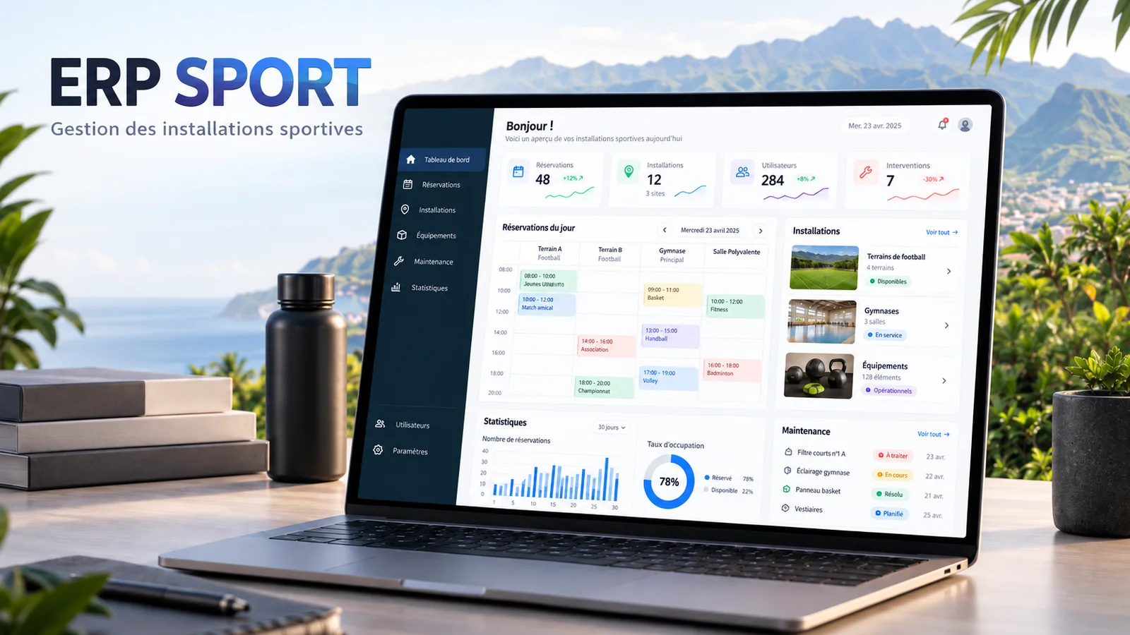 Interface de gestion des installations sportives